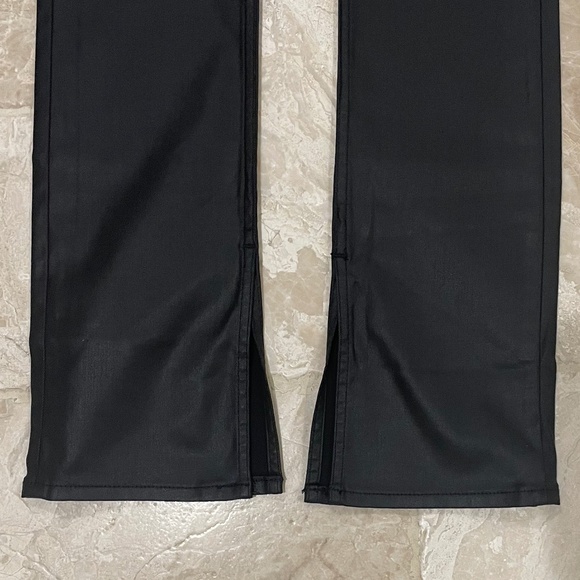 NWOT Abercrombie Ultra High Rise 90s Slim Straight Jean Coated Black (Size 24) - Picture 7 of 7